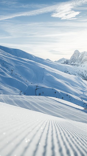 Pistenvielfalt im Dolomiti Superski Skigebiet