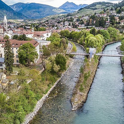 Brixen: Sehenswert ist der Zusammenfluss von Eisack und Rienz